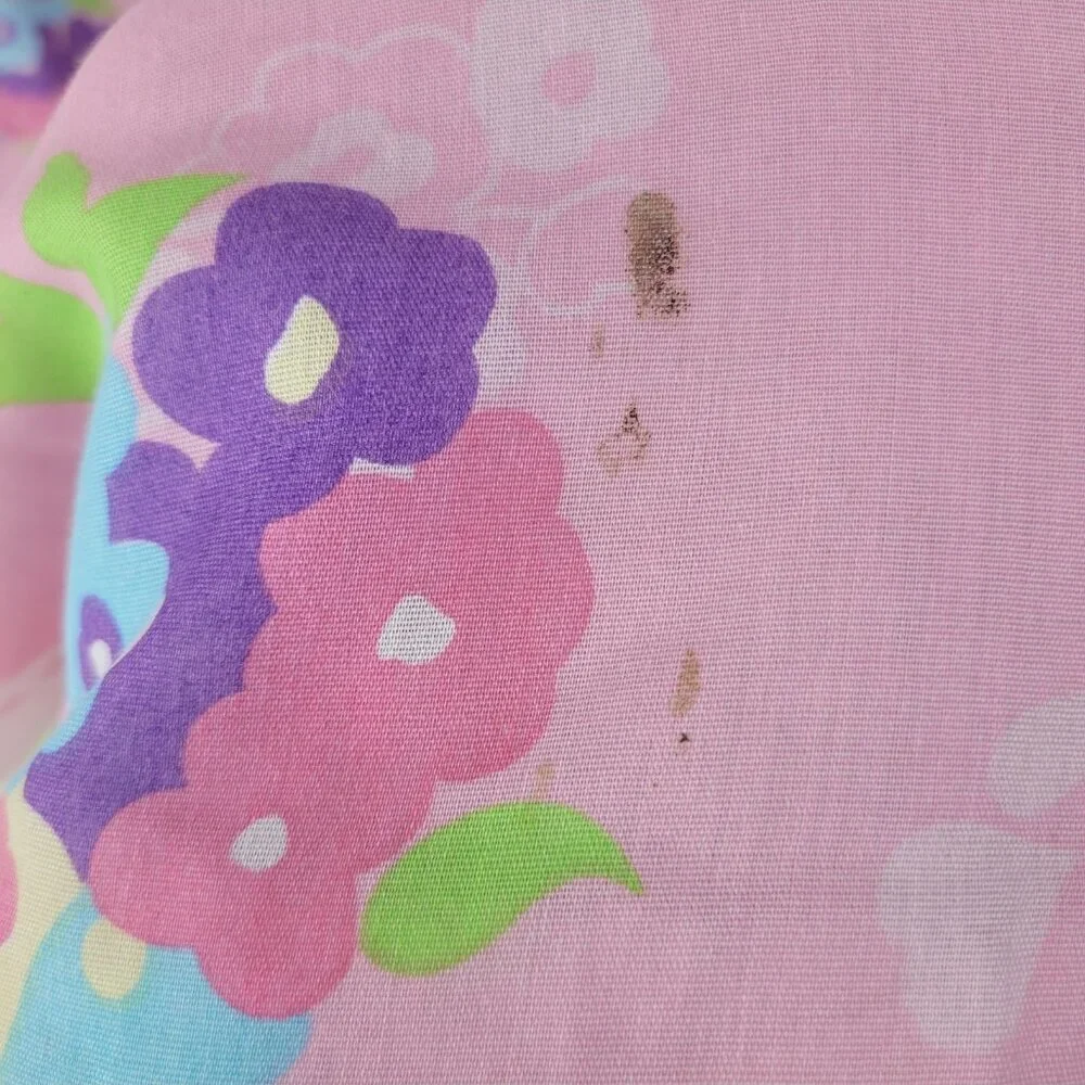Vintage 90s Mattel 2 Sided Barbie Floral Comforter Twin XL Full 82
